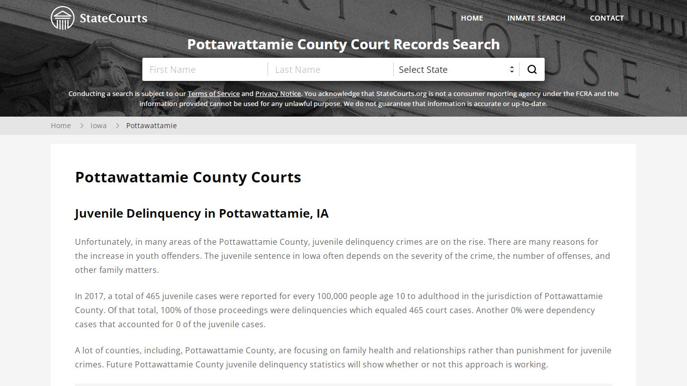 Pottawattamie County, IA Courts - Records & Cases - StateCourts