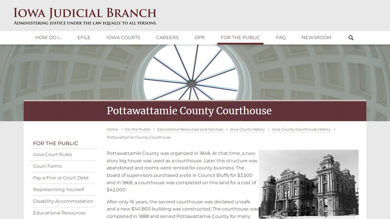 Pottawattamie County Courthouse | Iowa Judicial Branch